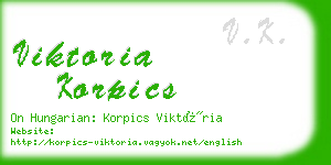 viktoria korpics business card